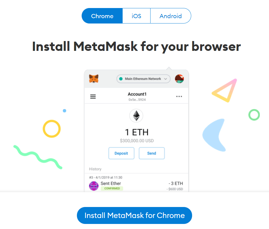 Metamaskダウンロード画面